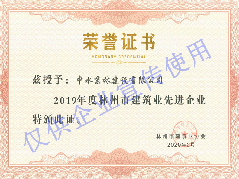 林州市建筑業(yè)先進企業(yè)